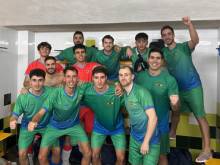 El equipo verde celebra la victoria. Foto: EMD Sacedón. Sacedón 1